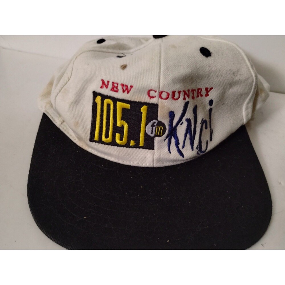 Vintage 105.1 KNCI Radio Hat New Country Sacramento Promo Snapback Distressed